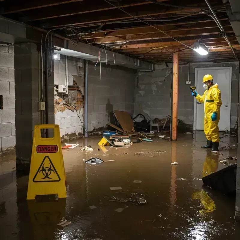 Flooded Basement Electrical Hazard in Benton, TN Property